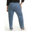 June + Vie by Roaman's Women's Plus Size Curvie-Fit High-Rise Straight-Leg Stretch Jeans - 3 of 4