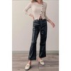 Women's Faux Leather Straight Leg Pants - PAPERMOON - 2 of 3