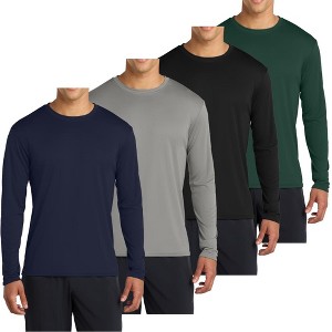 Mafoose 4-Pack Long Sleeve Quick-Dry Moisture Wicking Sun Protection T-shirts - 1 of 4