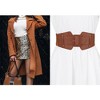 INSPIRE CHIC Women's Wide Stretchy Vintage Elastic Chunky Waist Buckle Belts - 4 of 4