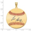 Black Bow Jewelry 14K Gold Plated Tim Raines Signature LG Enamel Baseball Pendant - 4 of 4