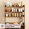 Bakers Rack With Storage Cabinet, Microwave Stand With Power Outlets, Farmhouse Kitchen Pantry With Thick Table Top, Small Kitchen Bakers Rack - 4 of 4