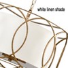 Claxy Modern Drum Chandelier Brass Fabric 3-Light Dining Room Pendant - 3 of 4