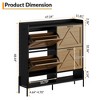 4 Drawer Shoe Cabinet, Four-Door Organizer, Compact Wooden Design, Space-Saving Entryway Cabinet, Modern Living Room Furniture - 4 of 4