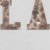 Rerun Island Women's La Letters Texture Short Sleeve Graphic Cotton Retro Vintage Ranger Baby Tee - White Caviar 3X - 2 of 4