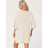 cheibear Women's Knit Loose Fit T-Shirt with Biker Shorts Lounge Sleepwear Pajama Sets - 4 of 4