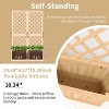 Tall Wood Planter with Trellis,2 in 1 Freestanding Outdoor Wood Slanted Trellis and Raised Bed,Wooden Privacy Screens Garden Beds for Climbing Plants - 3 of 4