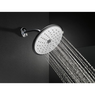 Chrome Multi-Head Rain Shower with Touch-Clean Spray