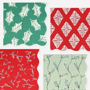 Meri Meri Block Print Large Napkins (Pack of 16) - 1 of 4