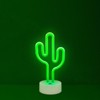 CIAO Tech Decorative Cactus Neon Night Light LED Desk Table Lamp - 2 of 4