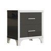 LIVAREEmlen Elegant High Gloss Nightstand with Metal Handle,Mirrored Bedside Table with 2 Drawers for Bedroom,Living Room - 2 of 4