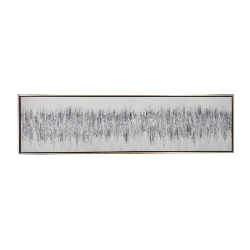 Modern Canvas Abstract Framed Wall Art with Silver Frame Gray - Olivia &#38; May, 2 of 7
