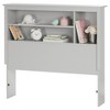 Twin Reevo Bookcase Headboard Soft Gray - South Shore - 4 of 4