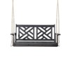 DSVIMOY Patio Swings, Front Porch Swing with Armrests, Outdoor Wood Bench Swing for Garden Yard, White, 48.25"*24"*22.25" - 4 of 4