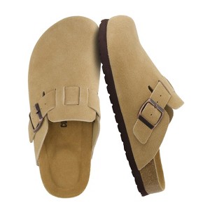CUSHIONAIRE Hana - Genuine Leather Suede Classic Clog Womens Shoes - Slip On Mule Comfortable Shoes for Women - 1 of 4