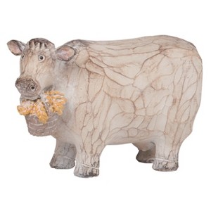 Transpac Resin 6" White Spring Rustic Faux Farm Animal Figurine - 1 of 2