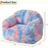 Oversized Bean Bag Chair with Armrest & Backrest - Plush Faux Fur Memory Foam Lounger, Ergonomic Large Beanbag Sofa for Adults, Gaming Chair - 3 of 4