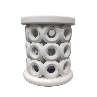 HomeRoots 20" White Solid Wood Round End Table