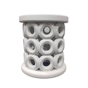 HomeRoots 20" White Solid Wood Round End Table - 1 of 4