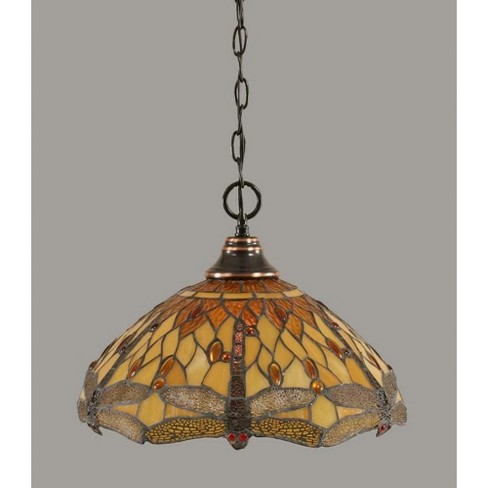 Toltec Lighting Any 1 - Light Pendant In Black Copper With 16