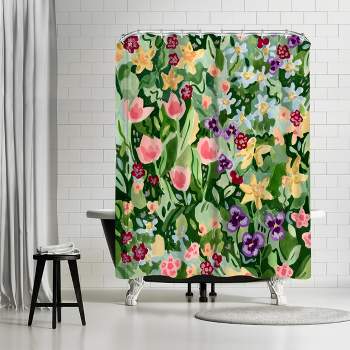 Americanflat 71X74 Botanical Shower Curtain by Pi Creative Art