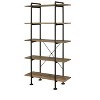 Kumasinova 5-Tier Industrial Bookshelf,Farmhouse Bookcase with Metal Frame,Modern Book Shelves for Bedroom,Living Room&Office,Oak - 2 of 4