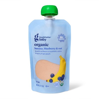 Organic Banana Blueberry Oat Baby Food Pouch - 4oz - Good & Gather™