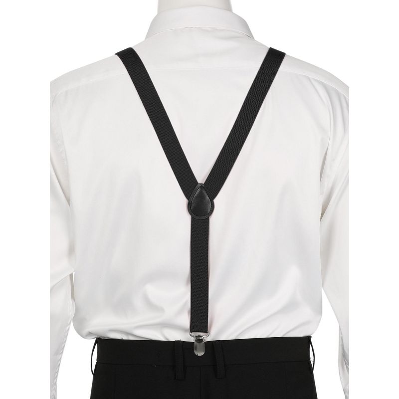 Allegra K Lady Woman Adjustable Metal Clamp Elastic Suspenders Braces, 3 of 6