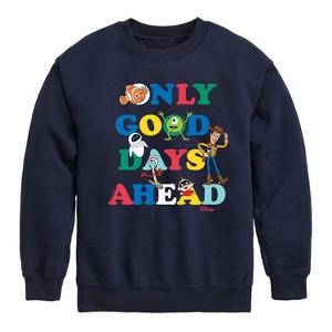 Boys' - Disney - Only Good Days Ahead Graphic Long Sleeve Fleece Sweatshirt - 1 of 4