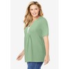 Woman Within Plus Size 7-Day Layer-Look Elbow-Sleeve Tee - 4 of 4