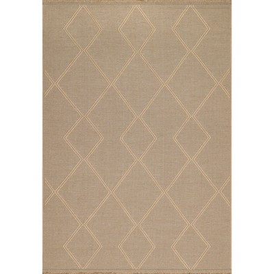 Nuloom Diamond Trellis 5x8 Jute Indoor Area Rug for Dining Room Rug Neutral Rug Living Room Rug Kitchen, Natural