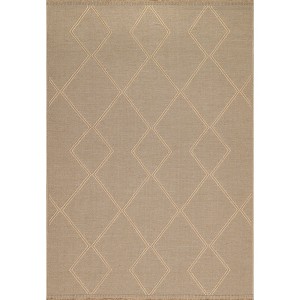 Nuloom Diamond Trellis 5x8 Jute Indoor Area Rug for Dining Room Rug Neutral Rug Living Room Rug Kitchen, Natural - 1 of 4