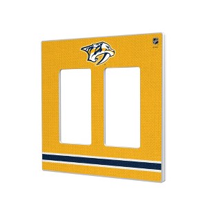 NHL Western Conference Teams Stripe Hidden-Screw Light Switch Plate for Double Rocker - 1 of 4