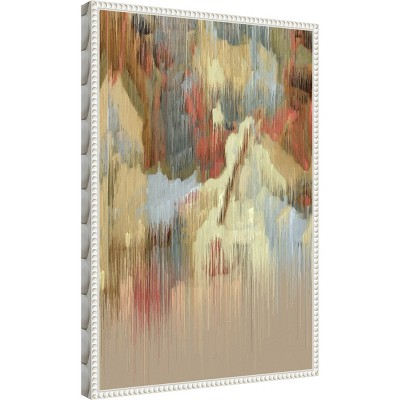 Beaded Framed Abstract Impressionist Canvas Wall Art, 16 x 23
