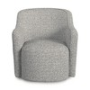 HomePop Upholstered Swivel Accent Chair White/Gray Boucle - 4 of 4