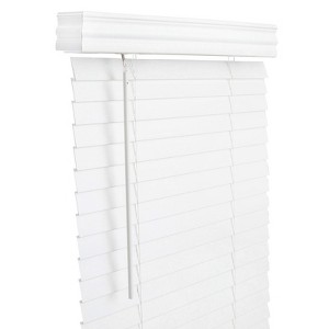 Living Accents Faux Wood 2 in. Blinds 35 in. W X 60 in. H White Cordless - 1 of 1