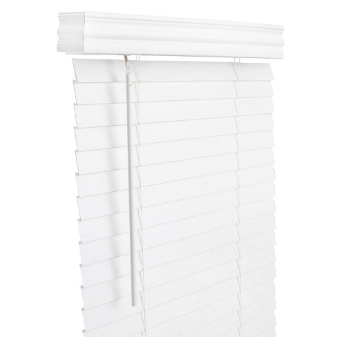 Living Accents Faux Wood 2 in. Blinds 35 in. W X 60 in. H White Cordless - image 1 of 1