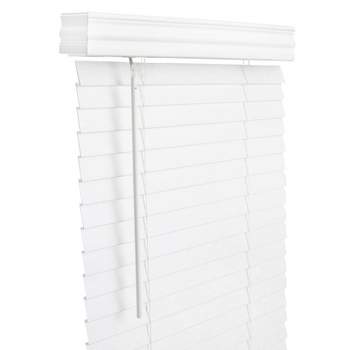 Living Accents Faux Wood 2 in. Blinds 35 in. W X 60 in. H White Cordless