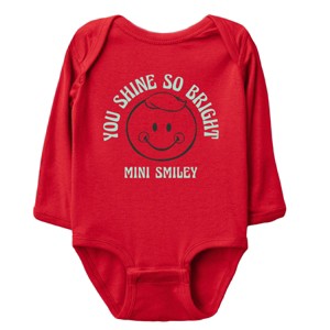 The Juniper Shop Mini Smiley You Shine So Bright Long Sleeve Bodysuit - 18M - Red - 1 of 4