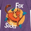 Girls' - Dr. Seuss - Fox In Socks Jumping Fitted Short Sleeve Graphic T-Shirt - 2 of 4