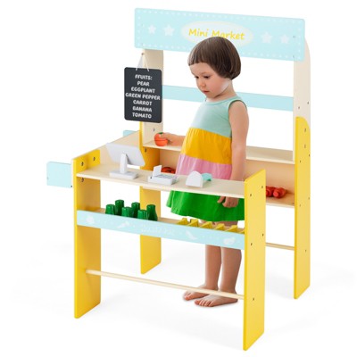 Infans Kid's Pretend Play Grocery Store Toddler Supermarket Toy Set with Cash Register