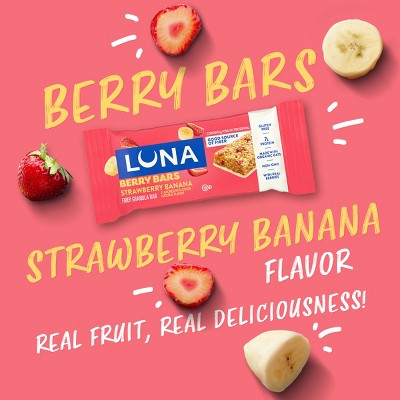 LUNA Bar Gluten Free Strawberry Banana Fiber Granola Protein Bars - 10.14oz/6ct