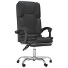 vidaXL Massage Reclining Office Chair Black Faux Leather - 2 of 4