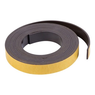 MasterVision Magnetic Adhesive Tape Roll 1/2 Inches x 7 ft. Black