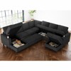 Belffin Chenille 9-Seater U-Shaped Sleeper Sectional - Oversized Modular Couch with All-Module Storage & Pull-Out Bed - 3 of 4