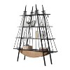 Sailboat-Inspired Bookshelf, 70.87 inch Industrial 4-Tier Open Storage Shelf, Wooden & Metal Freestanding Bookcase, Sturdy Display Rack - 4 of 4