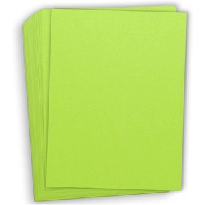 Hamilco Colored Cardstock Paper 11" x 17" Pear Green Color Card Stock Paper 50 Pack - 1 of 4