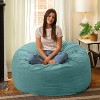 Jaxx 4 Foot Saxx - Large Round Bean Bag Chair for Adults - Lush Velvet - 4 of 4