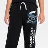 Boys' Formula 1 French Terry Fleece Pull-On Pants - Black - 2 of 4