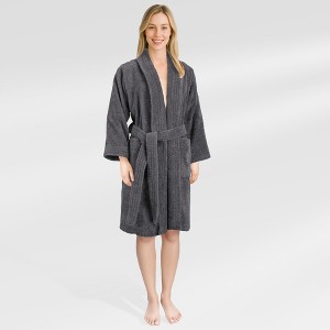 American Soft Linen Women’s 100% Cotton Terry Bathrobe – Soft, Absorbent, Quick Dry Turkish Robes for Women Quality - 1 of 4